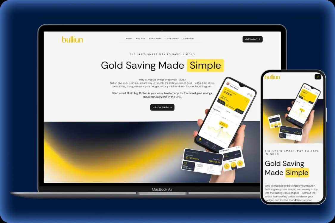Bulliun website designed by Oraweb Studio